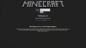 evolução do site do minecraft